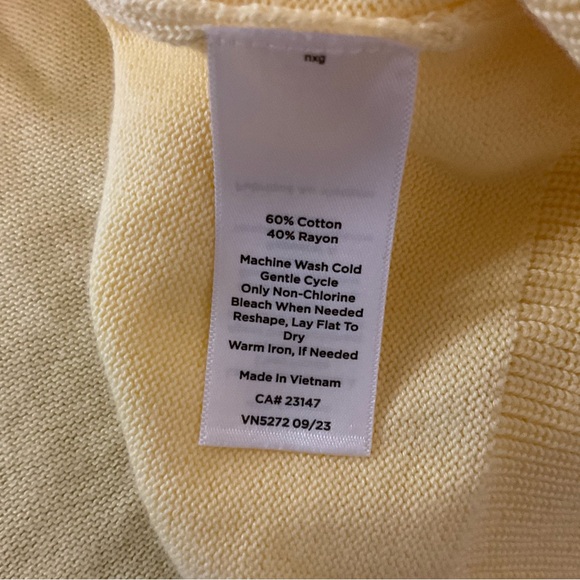 Talbots Yellow Cardigan Sweater 2X - Picture 4 of 4